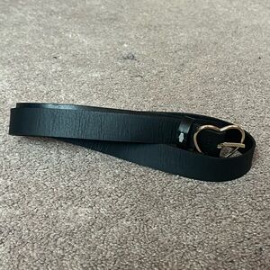 Cute Black Heart Buckle Belt